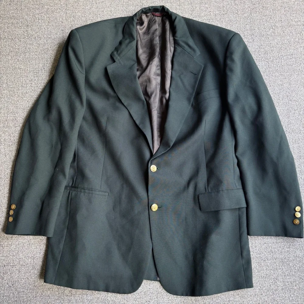 Jack Nicklaus Blazer Mens 46L Tournament Series Green Gold Button Gayfers USA